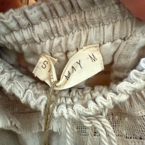 Stevie May Linen Cotton Blend Off-Shoulder Blouse - Cream - Picture 7 of 10